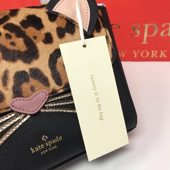 Kate spade leopard Kerrie Run wild black crossbody - Picture 6 of 7